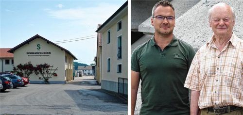 Ein gewohntes Bild in der Garser Hauptstraße: Die Firma Schwarzenbeck mit Martin und Otto Schwarzenbeck senior. Foto Günster