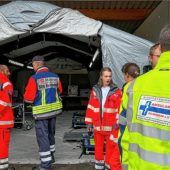 Gemeinsam retten, gemeinsam üben – trotz strömenden Regens