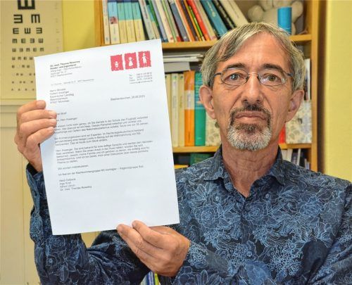 Hat einen Offenen Brief an Hubert Aiwanger geschrieben: Thomas Nowotny, Kinderarzt und Sprecher der Initiative „Erinnerungskultur - Stolpersteine für Rosenheim“. Foto Peter Schlecker