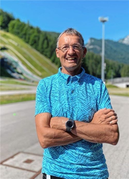 Helmuth Wegscheider in seiner neuen Wirkungsstätte der Chiemgau-Arena. Foto Brenninger