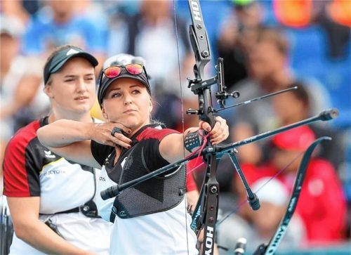 Die Raublingerin Katharina Bauer holte bei der Heim-WM in Berlin Gold mit der deutschen Mannschaft.Foto re