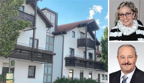 Im ehemaligen Seniorenheim „Haus Mangfall“ in Kolbermoor sind mittlerweile die ersten Flüchtlinge eingezogen. Susanne Weber von der Diakonie hatte mit den beiden Familien bereits Kontakt. Bürgermeister Peter Kloo indes ist froh darüber, dass sich die aufgeheizte Stimmung wieder abgekühlt hat. Foto Mathias Weinzierl, Eva Gruber, re