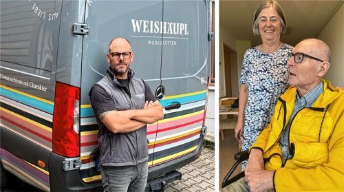 Philipp Weishäupls Lager ist jetzt keinen Katzensprung, sondern 30 Minuten entfernt, Angelika Seebauer kommt nur auf Riesenumwegen zu ihren Mann Rudolf im Altenheim. Foto Fotos re/Kollage OVB