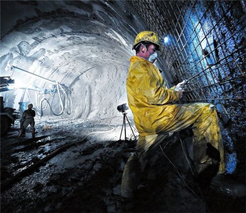 Sicherungsarbeiten am Zufahrtstunnel Wolf des Brennerbasistunnels in Österreich – auch beim Nordzulauf sind große Tunnelarbeiten geplant. Foto bbt se