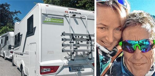Während Annett Liedtke und Jürgen Deinhart aus dem Chiemgau ihrem Geld nachtrauern, gehören die meisten FlexiCamper-Wohnmobile in Rohrdorf und Frasdorf wohl „der Bank“. Kunden stehen vor dem Totalverlust.Fotos Kircher/privat