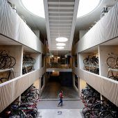 Unterirdisches Fahrradparkhaus