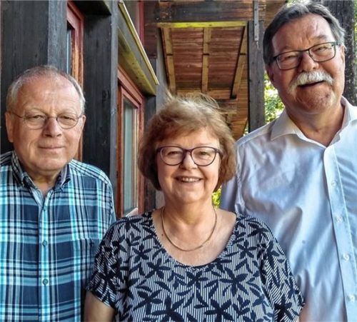 Auf der Jahresversammlung wurde (von links) Fritz Rauschmayer zum Schatzmeister, Karin Gack zur Zweiten Vorsitzenden und Georg Hermansdorfer zum Vorsitzenden gewählt. Foto  Meyer