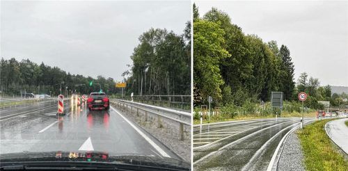 Aufgrund der neuen Ampel an der Anschlussstelle Schlößlstraße war von dem ein oder anderen ein Verkehrschaos im Rosenheimer Berufsverkehr befürchtet worden. Foto Montage: Baumeister