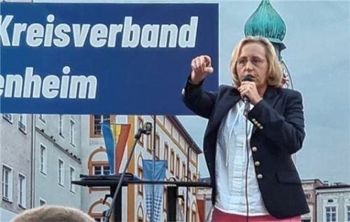 Beatrix von Storch sprach auf Einladung des AfD-Kreisverbands in Wasserburg.