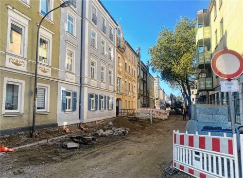 Die Arbeiten in der Frühlingstraße sollen nach einer erneuten Phase mit Vollsperrung Ende November beendet sein. Fotos Görlitz