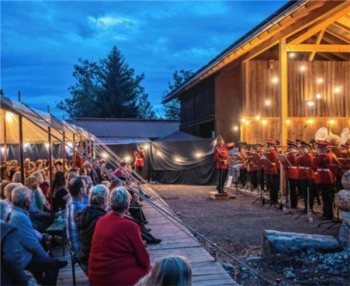 Die laue Sommernacht schuf eine perfekte Atmosphäre, Zahlreiche Filmmelodien rissen das Publikum mit. Foto Stache