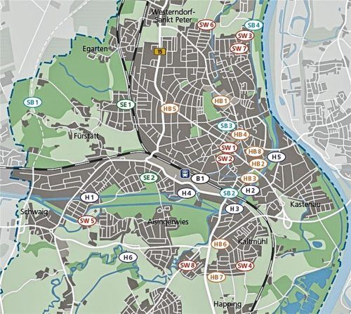 Eine Übersicht über die Baustellen und Bauarbeiten, die momentan in der Stadt Rosenheim laufen. Klinger