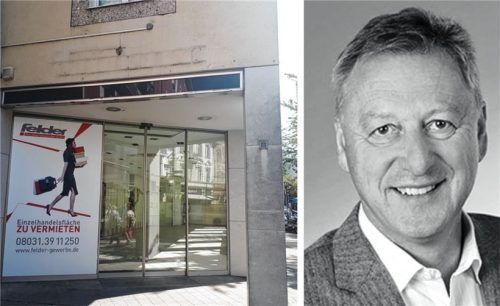 In der Innenstadt gibt es zahlreiche Leerstände. Thomas Wüstefeld, Inhaber der Immobilienagentur „Felder“, sucht neue Mieter – aktuell kein ganz leichtes Geschäft. Fotos Wildauer/privat