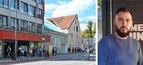 In der Kaiserstraße in Rosenheim wurden am Donnerstagabend drei Kinder angegriffen und rassistisch beleidigt. Gülmez Dergah-Hasan eilte den Mädchen zu Hilfe. Foto  Schlecker/privat/Collage: Heise