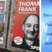 Manchmal wenig Gegenliebe für Wahlplakate