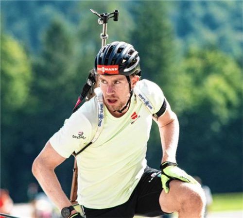 Johannes Kühn vom WSV Reit im Winkl beim Sommertraining in der Chiemgau-Arena.Foto re