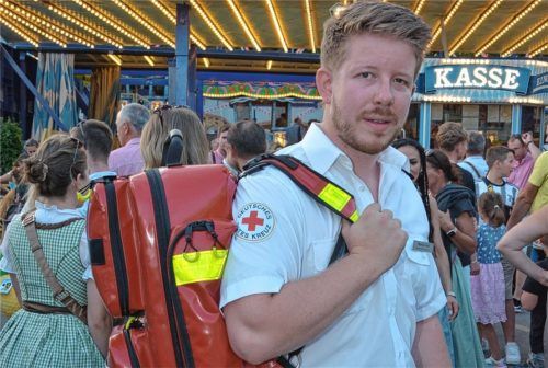 Markus Neef ist Leiter der Wiesnwache des BRK. Und das mit Leidenschaft. Foto Schlecker
