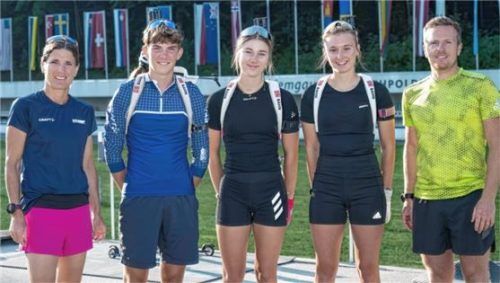 Vorfreude bei Martina Seidl, Korbinian Kübler, Leni Dietersberger, Sophie Patz und Florian Graf (von links).Foto Wukits