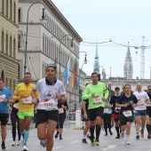 Laufen während des Wahl-Marathons