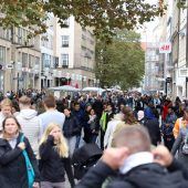 Ansturm in der Fußgängerzone