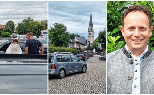 Der Frasdorfer Bürgermeister Daniel Mair will das Verkehrsproblem in Frasdorf lösen. Bei Stau auf der Autobahn blockieren Auswärtige neben den Hauptstraßen auch die Siedlungen. Foto Mair/Rehberg
