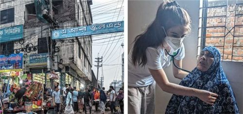 Die Frasdorferin Stefanie Klampfleitner (rechtes Bild) ist Ärztin und hat für German Doctors Menschen in Bangladesch behandelt. Foto RE/Klampfleitner