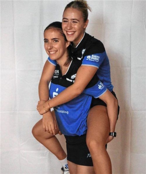 Eigengewächse: Die Kolbermoorerinnen Laura Tiefenbrunner (links) und Naomi Pranjkovic.Foto Gerhard Erlich