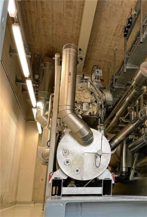 Ein Blick in die neue iKWK-Anlage der Stadtwerke Rosenheim. Fotos  Baumeister