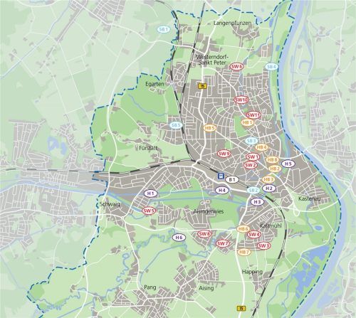 Eine Übersicht über die Baustellen und Bauarbeiten, die momentan in der Stadt Rosenheim laufen. Klinger