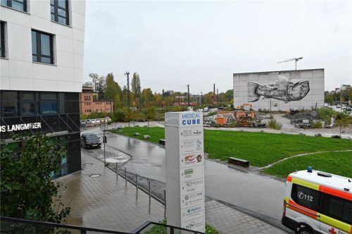 Nicht nur der Wal blickt kritisch auf diese Lücke: Auf dem Bahnhofsareal Nord liegt noch Potenzial brach. Foto Schlecker