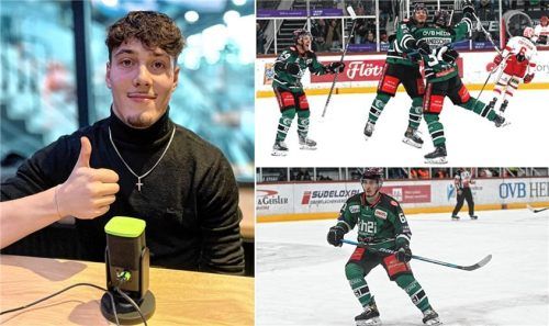 Sebastian Cimmerman erzielte gegen Bad Nauheim sein erstes Saisontor. Er ist Gast in der sechsten Folge des OVB-Starbulls-Podcast „Hart gecheckt“. Foto Hans-Jürgen Ziegler