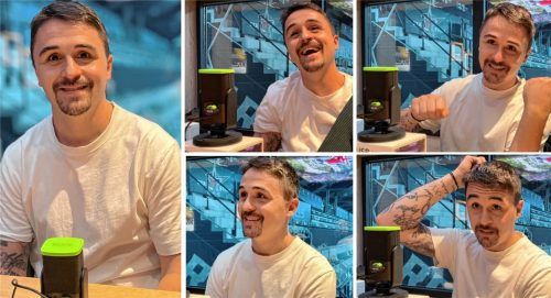 Starbulls-Stürmer Manuel Strodel überraschte bei der Aufzeichnung des OVB-Podcasts „Hart gecheckt“ mit einer Aussage. Foto Hans-Jürgen Ziegler