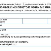 300 Euro Bußgeld für 2 km/h zu viel