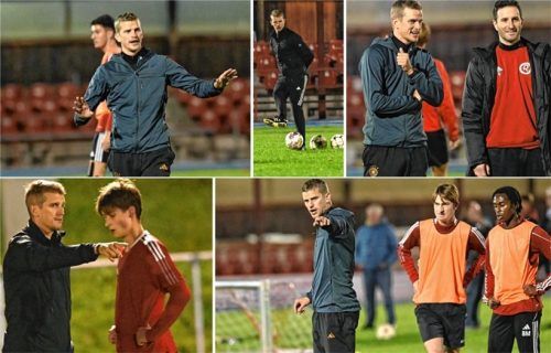 Auf einmal standen drei ehemalige Nationalspieler auf dem Platz: Lars und Sven Bender sowie Maximilian Nicu leiteten das Fördertraining für die A-Junioren des TSV 1860 Rosenheim im Jahnstadion.Fotos Hans-Jürgen Ziegler
