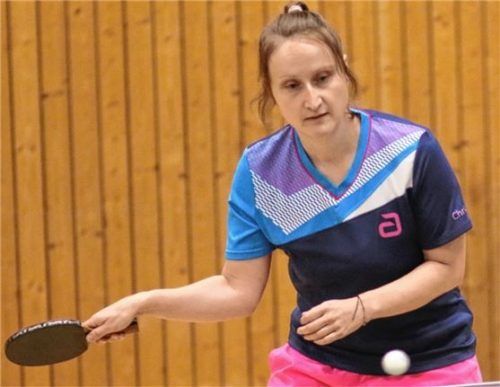 Christine Kremser hatte mit ihrem Einzelgewinn im ersten Durchgang großen Anteil an Feldkirchens Punktgewinn. Foto Gerhard Erlich