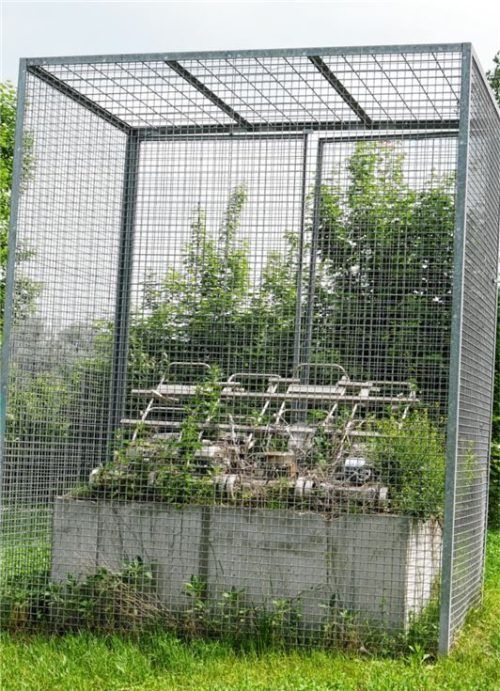 Der Münchner Künstler Benjamin Bergmann schuf für die Landesgartenschau 2010 eine „Quadriga“.Foto Frick