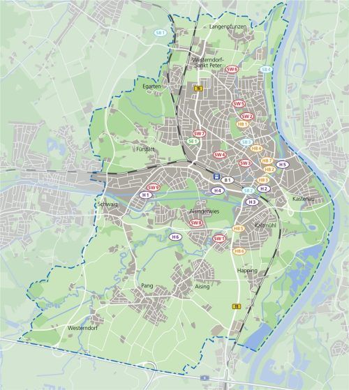 Eine Übersicht über die Baustellen und Bauarbeiten, die momentan in der Stadt Rosenheim laufen. Klinger