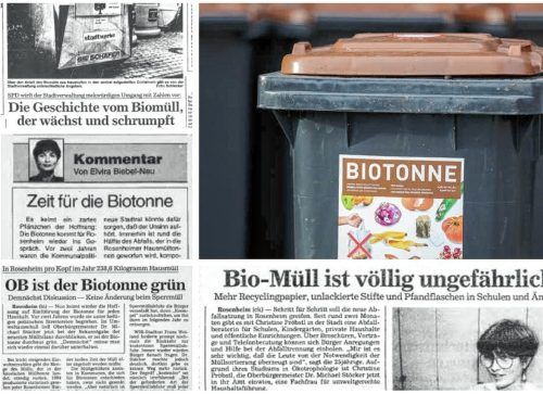 Schon in den 1990er-Jahren liefen Debatten und Modellversuche rund um eine Einführung der Biotonne in Rosenheim. Foto OVB