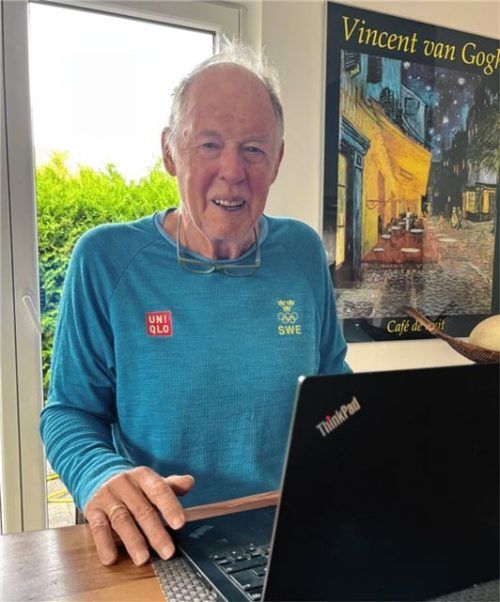 Wolfgang Pichler daheim am Laptop: Hier verrichtet er seine Hauptarbeit als Mentor sowohl für das IOC als auch für die IBU.Foto Karlheinz Kas