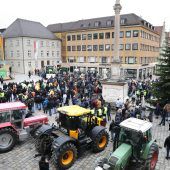 500 Landwirte protestieren