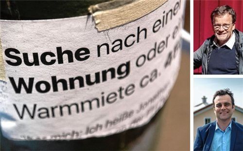 Aufgrund des angespannten Wohnungsmarktes und des gravierenden Leerstandes in Bad Endorf bat Alois Kurfer (oben) Bürgermeister Alois Loferer (unten) und den Gemeinderat um Hilfe. Foto dpa/Zinken/Hampel/Ammelburger