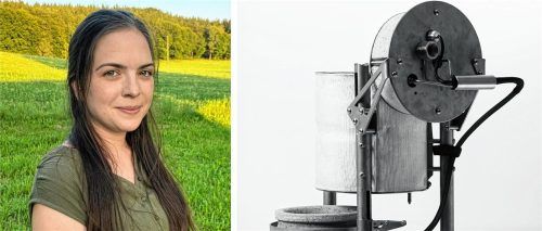 Brigitte Stockenreiter beschäftigt sich in ihrer Masterarbeit mit dem Prototypen eines mobilen Verbrennungsofens für infektiöse medizinische Abfälle. Weitere Optimierungen werden derzeit an der TH Rosenheim vorgenommen. Foto privat/ Marinus Spatzier