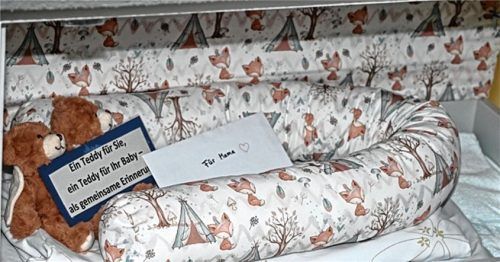 Das Innere der Babyklappe: ein kleines Bettchen, zwei Teddys, ein Brief sowie Stift und Papier. All das findet man vor, wenn man das Fenster der neuen Babyklappe am Rosenheimer Klinikum öffnet. Fotos Romed/Reisner/dpa