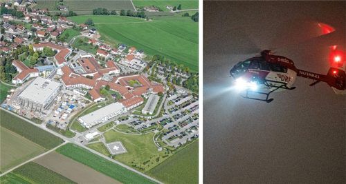 Die Schön-Klinik aus der Vogelperspektive: In der unteren Bildmitte ist der Helikopter-Landeplatz zu erkennen. Foto Schellmoser/dpa/Stratenschulte