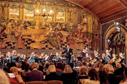 Dirigent Benedikt Meurers und das Wasserburger Kammerorchester.Foto Flamm