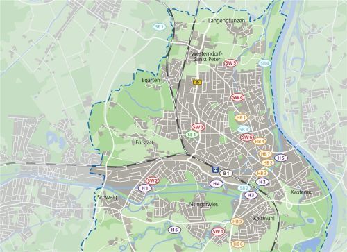 Eine Übersicht über die Baustellen und Bauarbeiten, die momentan in der Stadt Rosenheim laufen. Klinger