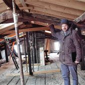 Ein Pionier auf dem Dach