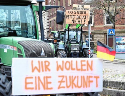 Landwirte demonstrierten jüngst in mehreren Städten, hier in Stuttgart, gegen die Agrarpolitik der Ampel. Foto dpa