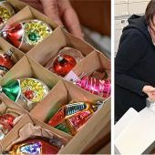 Weihnachtstraditionen in Kisten gepackt