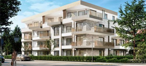 Realisiert von MYSLIK Wohnbau Bayern: La Bellezza, ein extravagantes Mehrfamilienhaus in zentraler Rosenheimer Stadtlage mit 15 hochwertigen Wohnungen – von der charmanten Gartenwohnung bis hin zu den eindrucksvollen Dachterrassenwohnungen. Fotos  Darstellungen aus Sicht des Illustrators